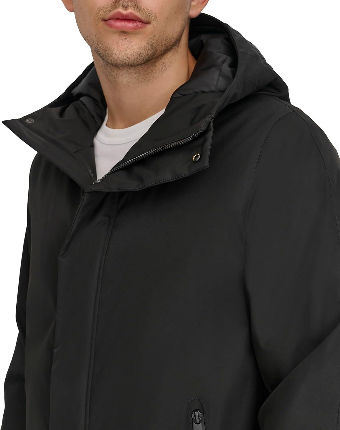 imageDOCKERS mens Softshell Midlength Hooded City CoatBlack
