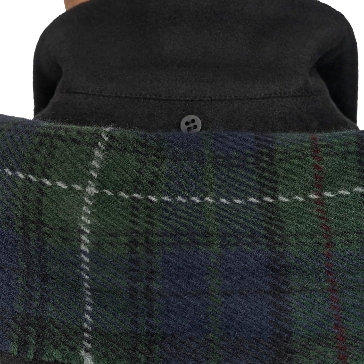 imageDOCKERS mens The Henry Wool Blend Top CoatBlack With Scarf