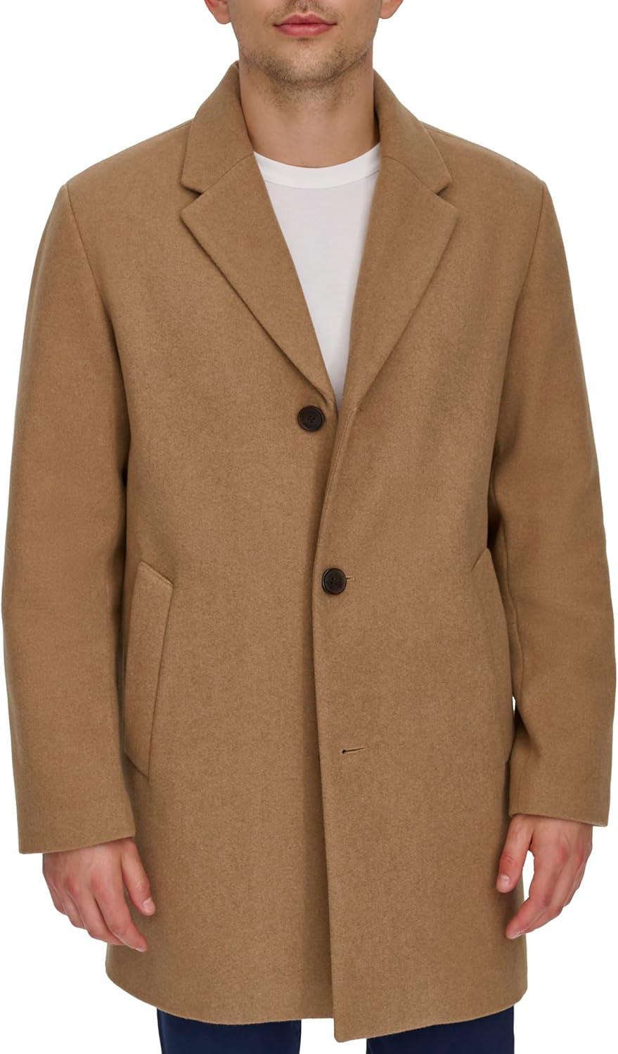 imageDOCKERS mens The Henry Wool Blend Top CoatCamel With Scarf