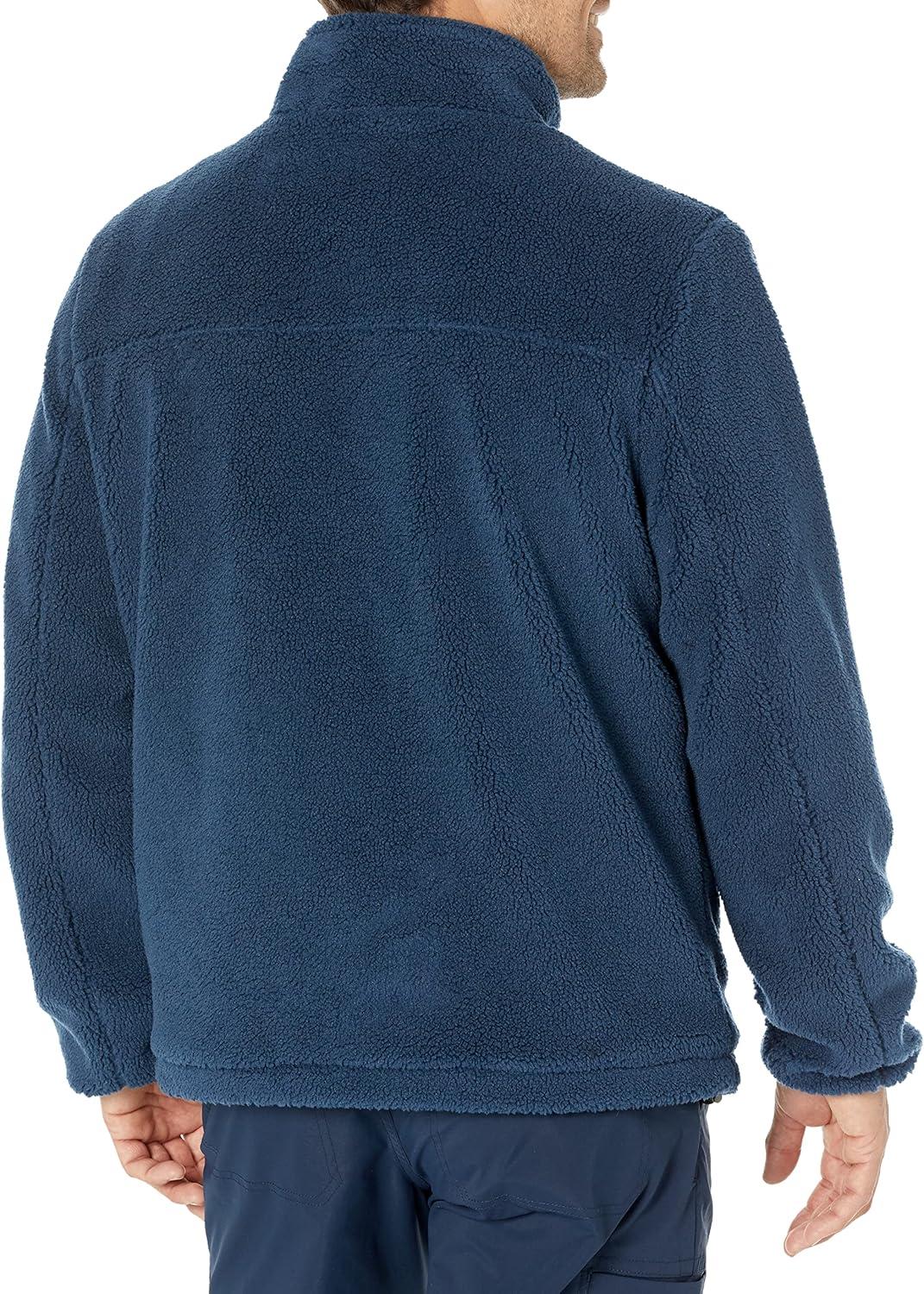 imageDOCKERS mens Zip Front Sherpa Fleece Jacket With Chest PocketOcean Blue