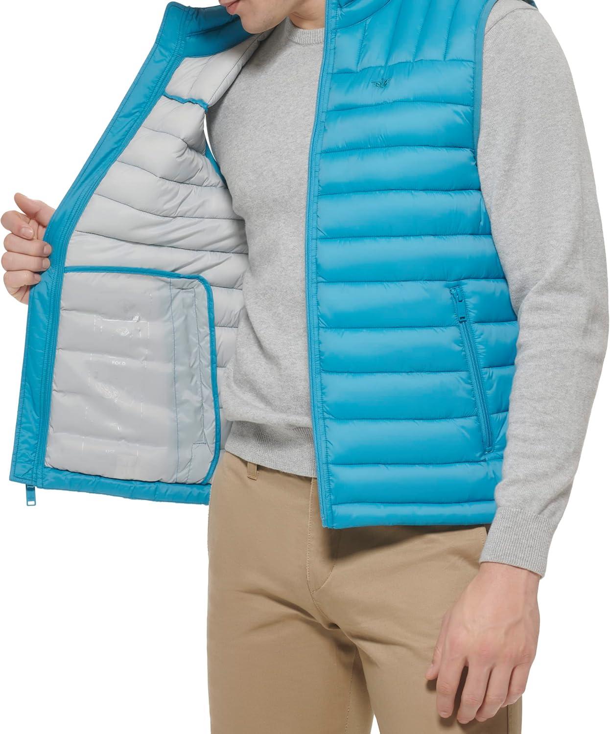 imageDockers Mens Classic Ultra Loft Packable Puffer VestBlue