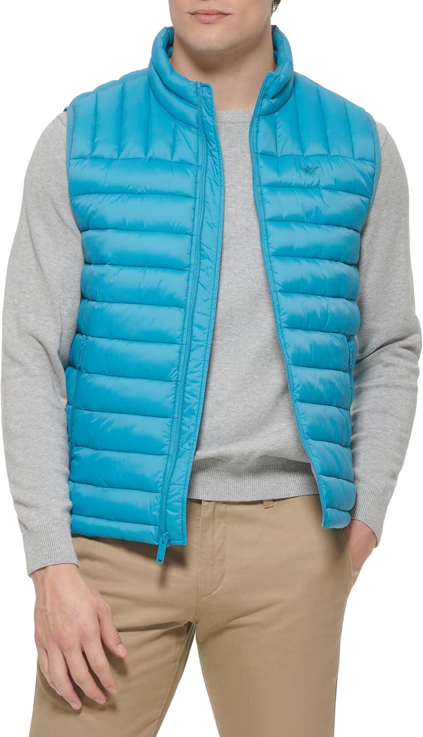 imageDockers Mens Classic Ultra Loft Packable Puffer VestBlue