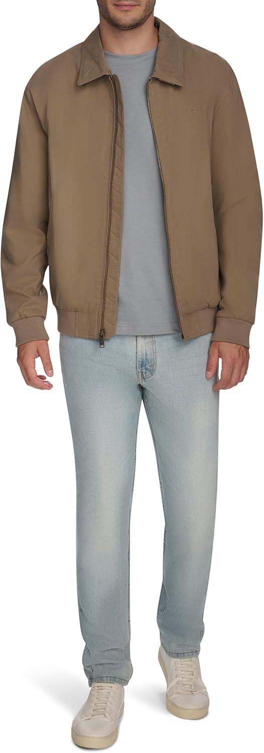 imageDockers Mens Microtwill Golf Bomber JacketWalnut Unfilled
