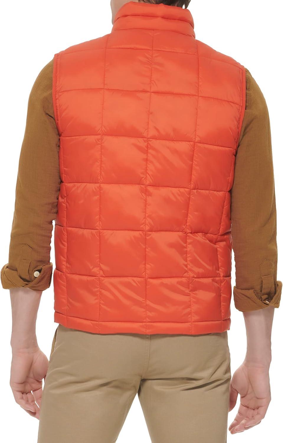 imageDockers mens Mens Box Quilted Puffer VestRed Clay