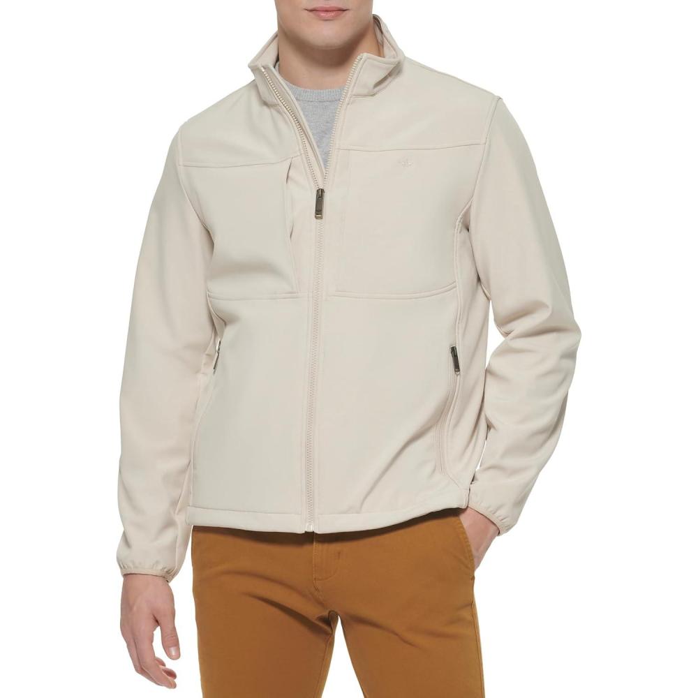 imageDOCKERS Mens Clean Zipup Softshell JacketKhaki