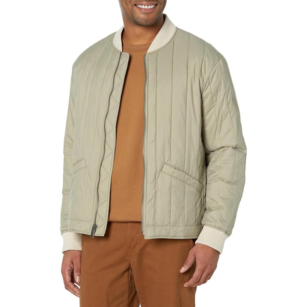 imageDOCKERS mens Channel Quilted Open Bottom Bomber JacketSage