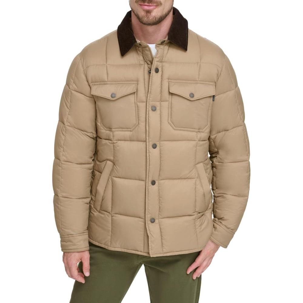 imageDOCKERS mens Quilted Puffer ShacketHarvest Gold