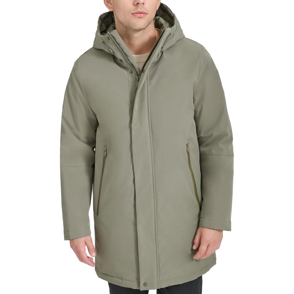 imageDOCKERS mens Softshell Midlength Hooded City CoatOlive