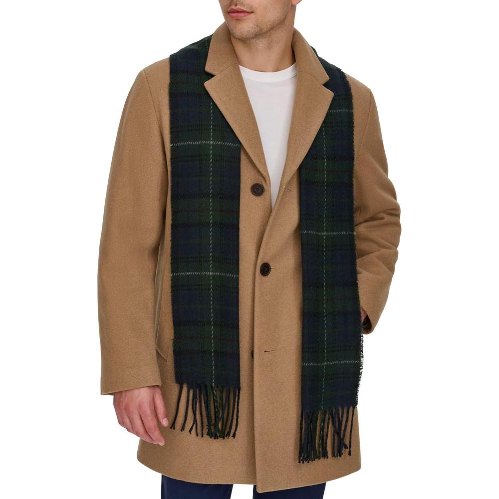 imageDOCKERS mens The Henry Wool Blend Top CoatCamel With Scarf