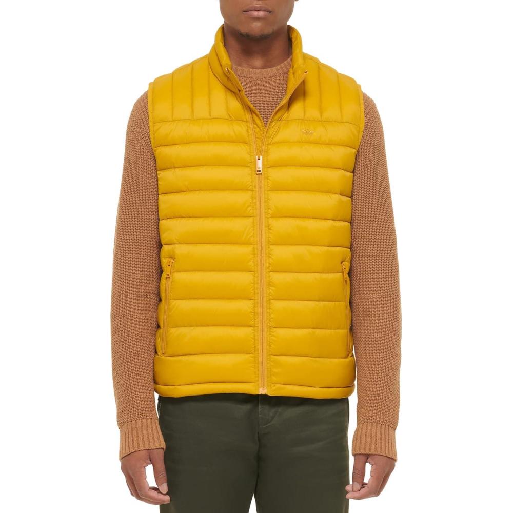 imageDockers Mens Classic Ultra Loft Packable Puffer VestYellow