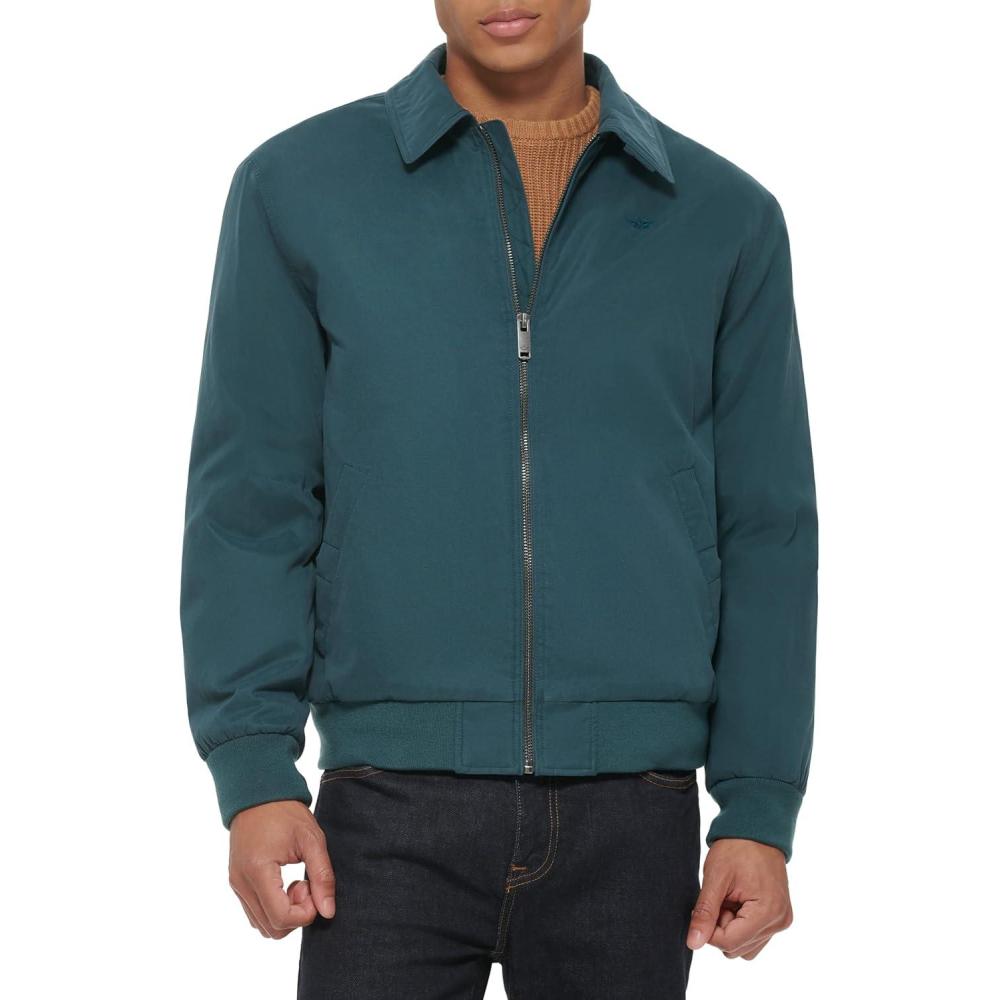 imageDockers Mens Microtwill Golf Bomber JacketForest Filled