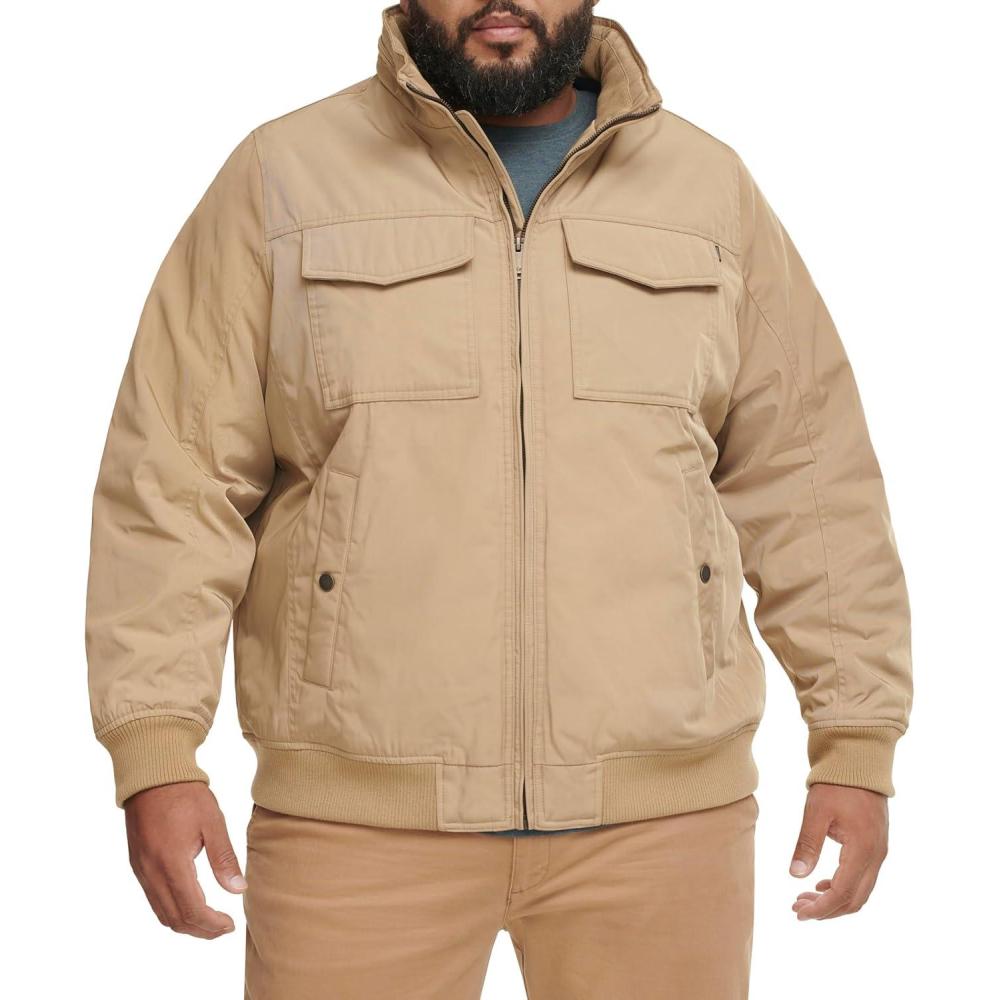imageDockers Mens Quilted Lined Flight Bomber JacketHarvest Gold