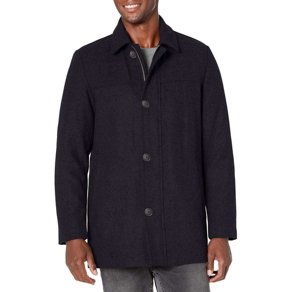 imageDockers mens Weston Wool Blend Coat With Scarf Regular and Big ampamp TallNavy
