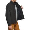 DOCKERS Mens Clean Zip-up Softshell Jacket(Black)