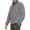 DOCKERS Mens Clean Zip-up Softshell Jacket(Heather Grey)