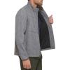 DOCKERS Mens Clean Zip-up Softshell Jacket(Heather Grey)