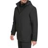 DOCKERS Men’s Dwight Soft Shell Bib Jacket(Black Hooded)