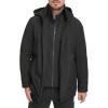 DOCKERS Men’s Dwight Soft Shell Bib Jacket(Black Hooded)