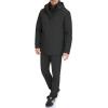 DOCKERS Men’s Dwight Soft Shell Bib Jacket(Black Hooded)