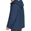 DOCKERS Men’s Dwight Soft Shell Bib Jacket(Navy Hooded)