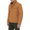 DOCKERS Men’s Faux Leather Military Jacket(Gold Nubuck Faux Suede)