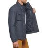 DOCKERS Men’s Faux Leather Military Jacket(Navy)