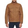 DOCKERS Men’s Faux Leather Military Jacket(Saddle)