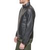 DOCKERS Men’s The Dylan Faux Leather Racer Jacket(Black)