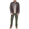 DOCKERS Men’s The Dylan Faux Leather Racer Jacket(Dark Brown)