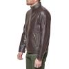 DOCKERS Men’s The Dylan Faux Leather Racer Jacket(Dark Brown)