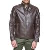 DOCKERS Men’s The Dylan Faux Leather Racer Jacket(Dark Brown)