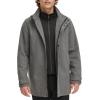 DOCKERS Mens Wool Melton Two Pocket Full Length Duffle Coat(Light Grey)