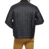 DOCKERS mens Channel Quilted Open Bottom Bomber Jacket(Black)