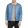 DOCKERS mens Channel Quilted Open Bottom Bomber Jacket(Blue)