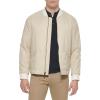 DOCKERS mens Channel Quilted Open Bottom Bomber Jacket(Khaki)