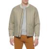 DOCKERS mens Channel Quilted Open Bottom Bomber Jacket(Sage)