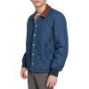 DOCKERS mens Diamond Quilted Jacket With Corduroy Collar(Navy)