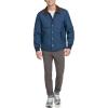 DOCKERS mens Diamond Quilted Jacket With Corduroy Collar(Navy)
