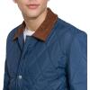 DOCKERS mens Diamond Quilted Jacket With Corduroy Collar(Navy)