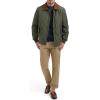 DOCKERS mens Diamond Quilted Jacket With Corduroy Collar(Olive)
