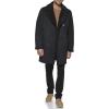 DOCKERS mens Faux Shearling Midlength Overcoat(Black)