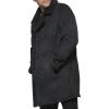 DOCKERS mens Faux Shearling Midlength Overcoat(Black)