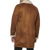 DOCKERS mens Faux Shearling Midlength Overcoat(Cognac)