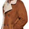 DOCKERS mens Faux Shearling Midlength Overcoat(Cognac)