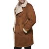 DOCKERS mens Faux Shearling Midlength Overcoat(Cognac)