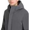 DOCKERS mens Softshell Mid-length Hooded City Coat(Asphalt)