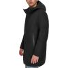 DOCKERS mens Softshell Mid-length Hooded City Coat(Black)