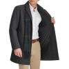 DOCKERS mens The Henry Wool Blend Top Coat(Charcoal With Scarf)