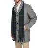 DOCKERS mens The Henry Wool Blend Top Coat(Light Grey With Scarf)