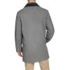 DOCKERS mens The Henry Wool Blend Top Coat(Light Grey With Scarf)